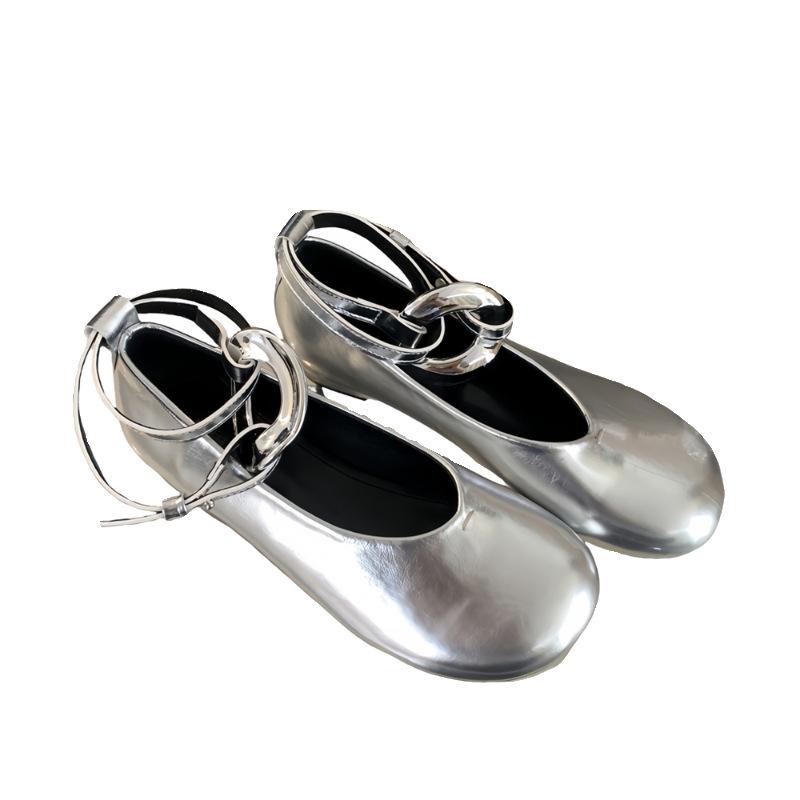 Французские ретро золотые маленькие кожаные туфли женские с пряжкой на щиколотке с шапочкой туфли весенние и летние туфли Мэри Джейн одинарные