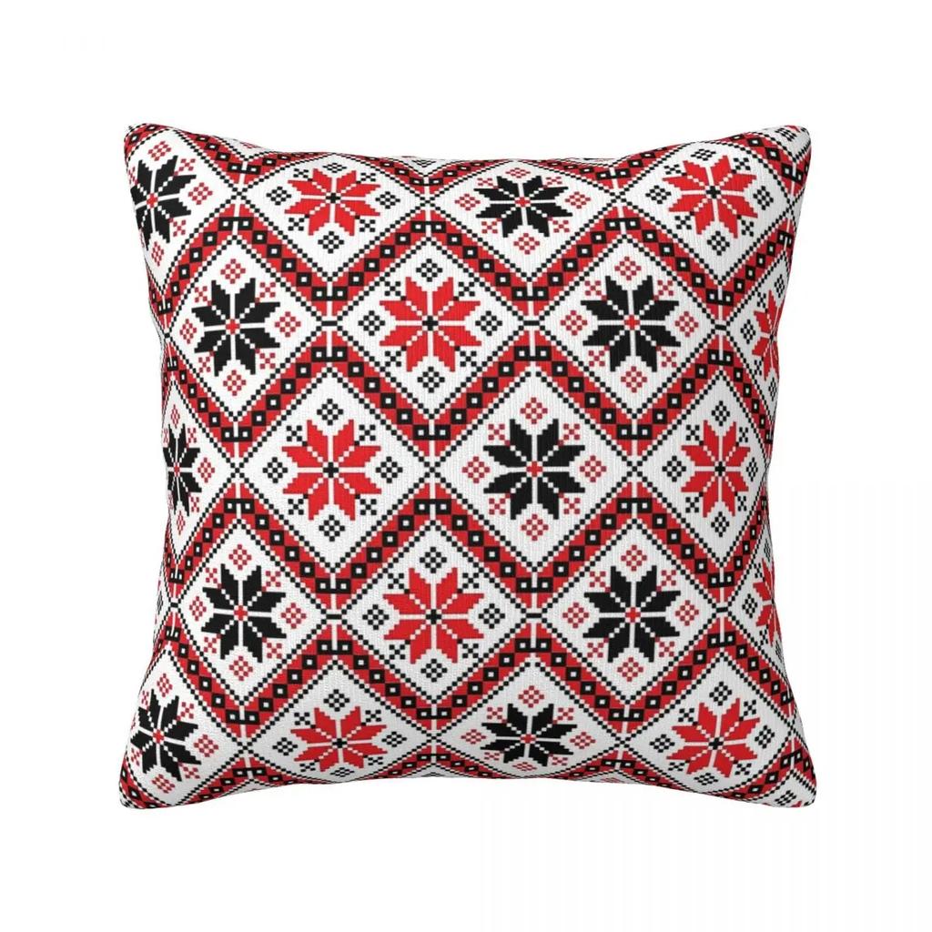 bohemian Large Pillowcase Ethnic Style Bedroom Zipper  Spring Square Cover  S