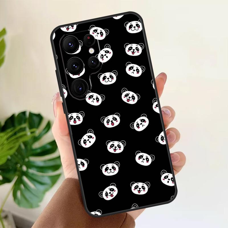 Мягкий чехол с животным Панда для Samsung Galaxy S25 S21 S22 S23 S24 Ultra S9 S10 Plus S20 FE S24 FE
