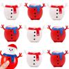 1/12 ШТ. Рождественская выжималка-стаканчик Pop Up, антистресс-игрушки, Санта-Клаус, сжимаемый мячик, сенсорные игрушки, рождественские подарки для детей