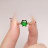 Кольцо с шестью крапанами Женское Классическое Темпераментное Кольцо с Имитацией Бриллианта Живой Зеленый Камень Белый Бриллиант Предложение Руки и Сердца Подарок