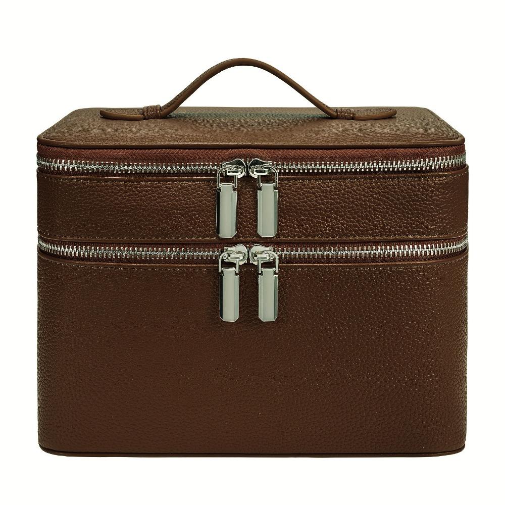 Storage Solution PU Material Cosmetic Bag Large Capacity Waterproof Toiletry Storage Aesthetic Pattern Travel Bag Travel