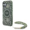 Guess Guhmp16Shcpofpa Iphone 166.1 Zielony/Green Hardcase Iml Flowers Allover Electro With Pearl Strap Magsafe