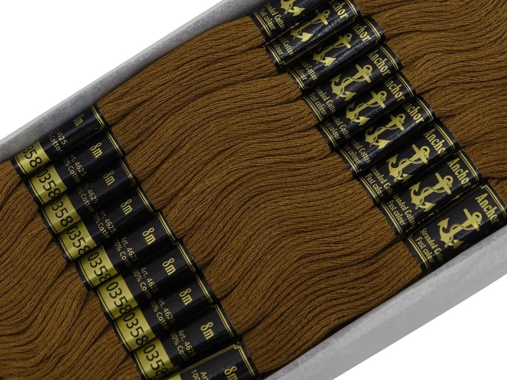 IBA Indianbeautifulart Многожильные хлопковые нитки для ручной вышивки, упаковка из 25 мотков, темные