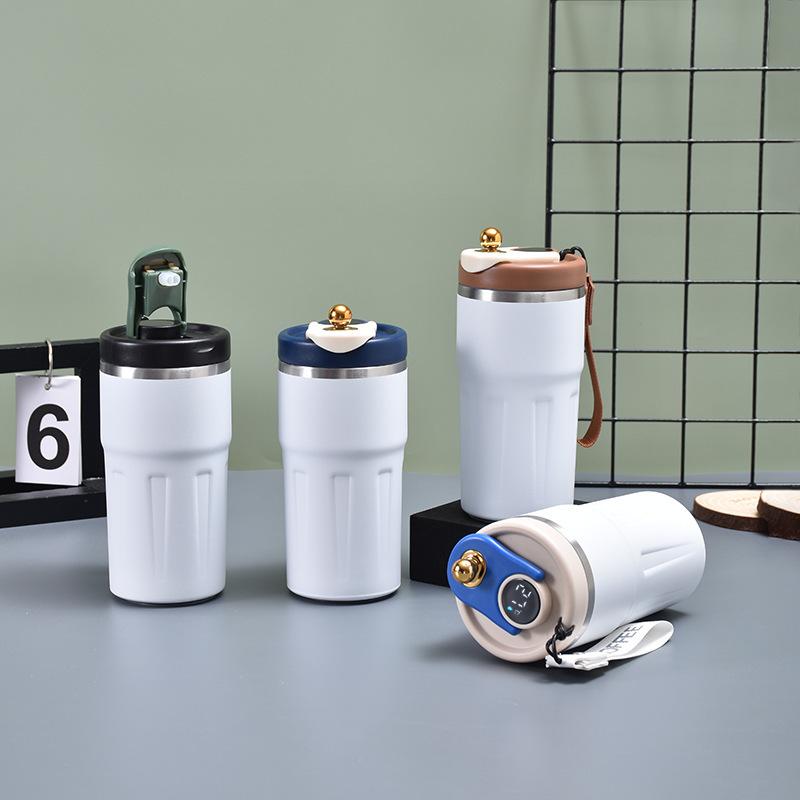 Умный дисплей температуры, кофейная чашка, вакуумная чашка из нержавеющей стали 316, стакан, женская красивая портативная кружка для воды