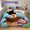 Custom Masha Heart Bedding 3 Piece Set HD Print Duvet Cover Pillowcases for Teens Adult Bedroom Decoration