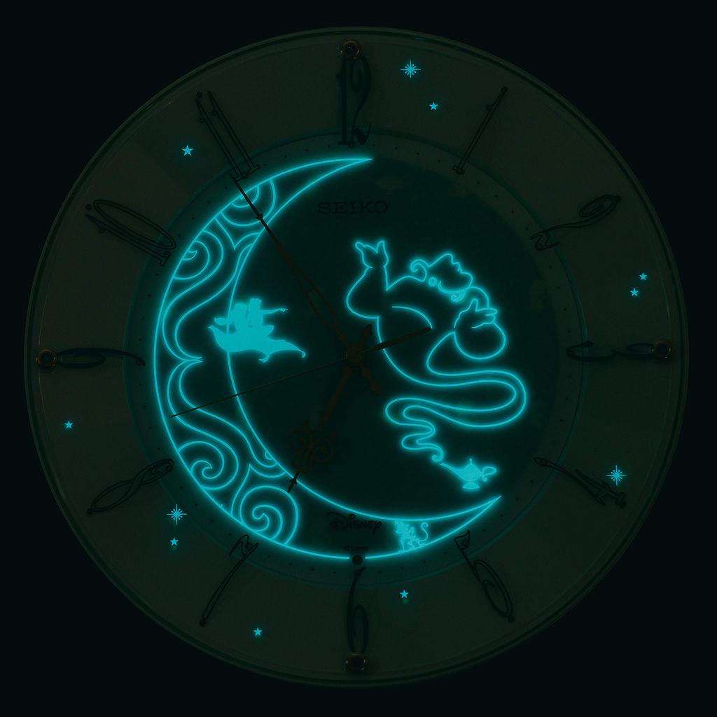 Seiko Часы настенные часы персонаж Disney Aladdin радио аналоговые FS512C