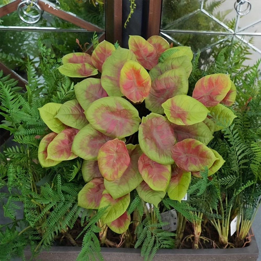 Vibrant Colors Artificial Plants 42 Leaves Simulated Green Plants Fake Tree Leaves Patio