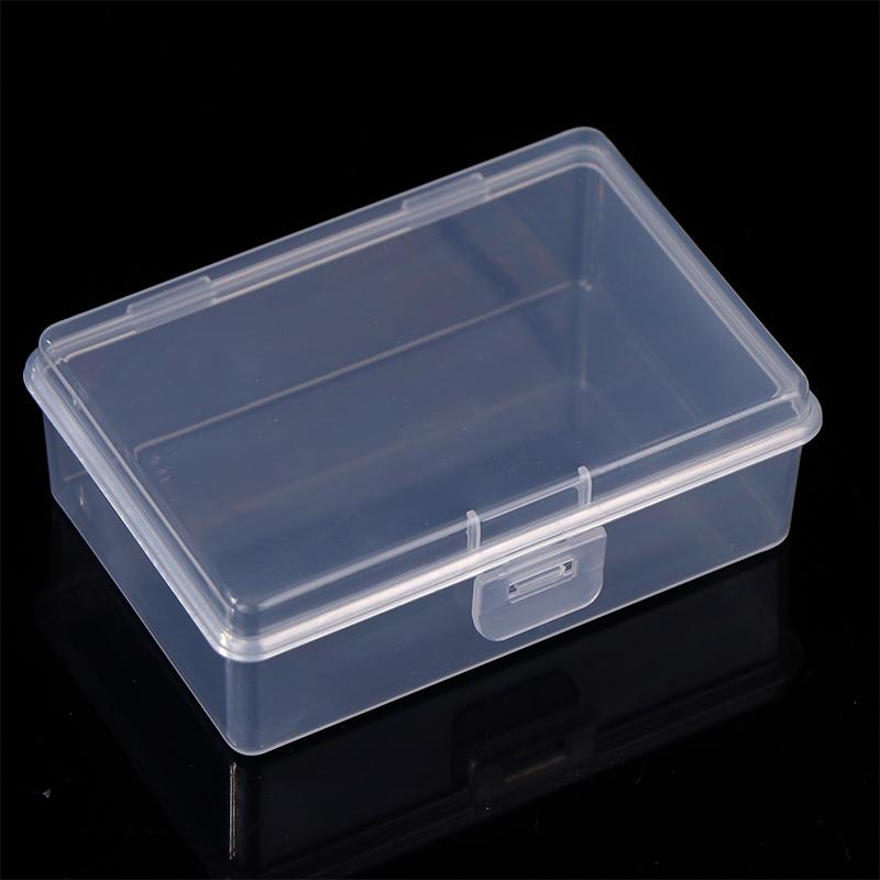 Small Semi-Transparent Plastic Cards Cases Folder Matte Flip-Top Jewelry Box Accessories Storage Organize Packaging Boxes