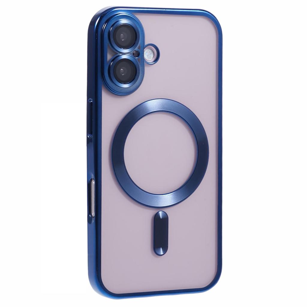 For iPhone 16 Case Compatible with Magsafe Clear TPU Phone Cover with Lens Film