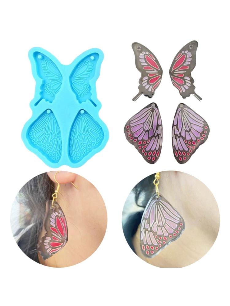 Бабочки, смола, форма для сережек, форма для литья ювелирных изделий, силиконовая форма для подвески, ремесленные формы, принадлежности для рукоделия для женщин
