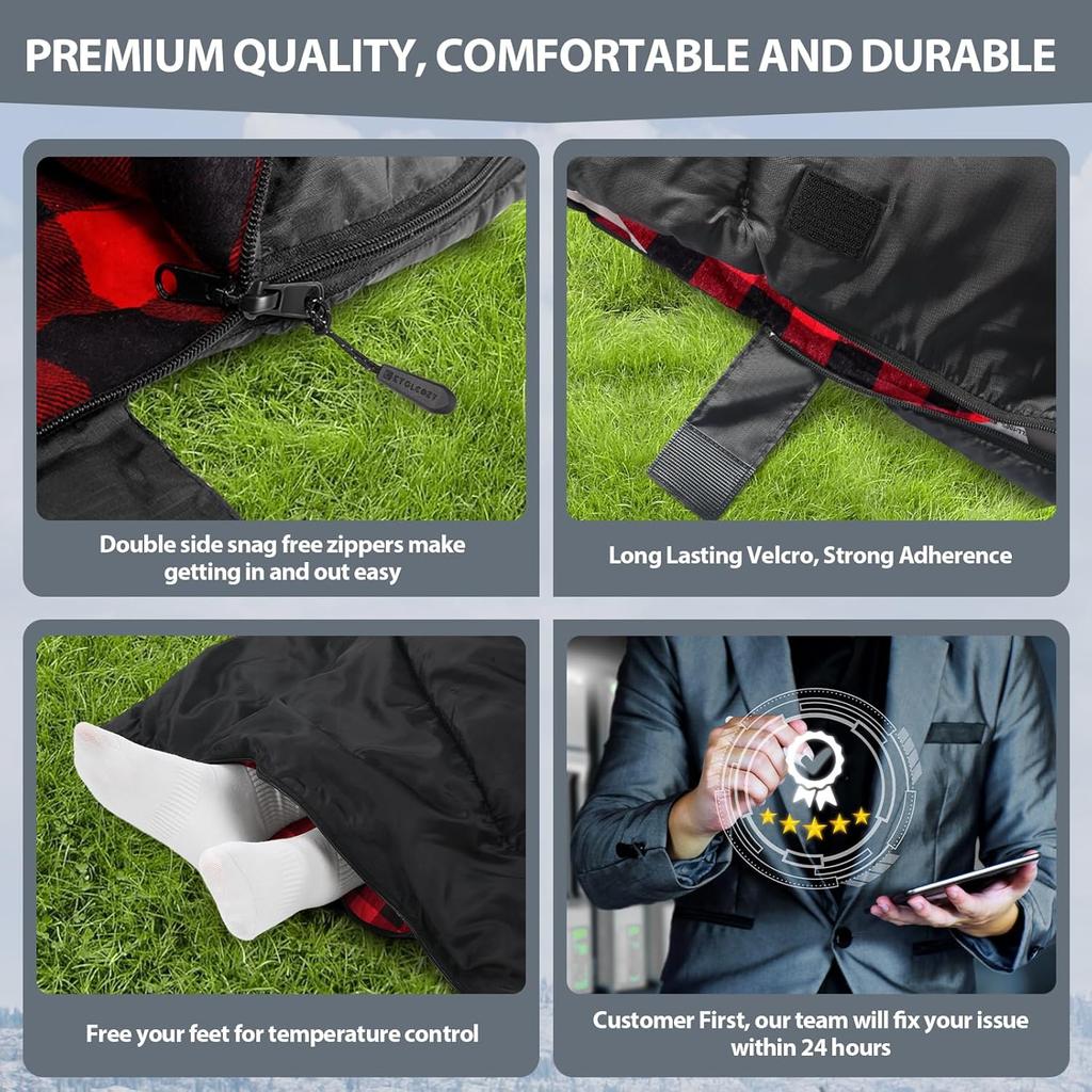 Спальный мешок для взрослых и детей, кемпинг, спальный мешок размера XL Queen Size для походов и пешего туризма в любое время года, спальный мешок для 2 человек