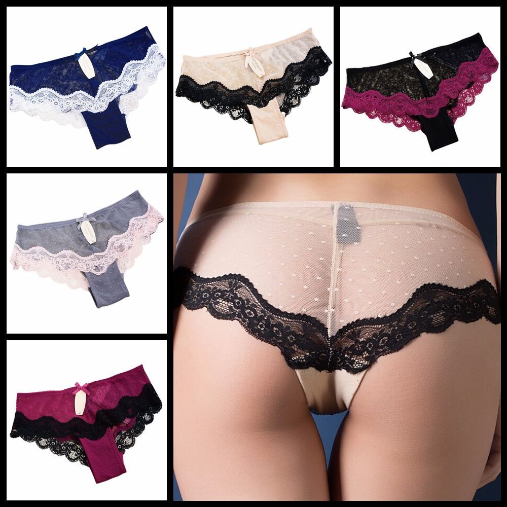 Нижнее белье Hipster Сексуальные стринги Ультратонкие трусики Кружевные трусы Полые трусы Трусики с низкой посадкой