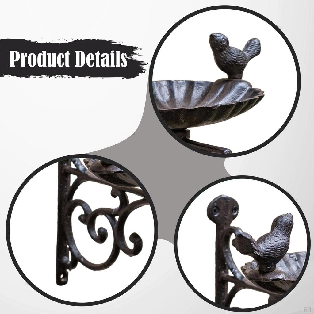 Кормушка для птиц Ванночка Легкая установка Кормовая станция с подвесным кронштейном Металлическая для деревянных заборов