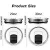 Магнитная крышка-слайдер для кружки-тамблера 20/30 унций, крышка для бутылки для воды, сменные крышки для путешествий