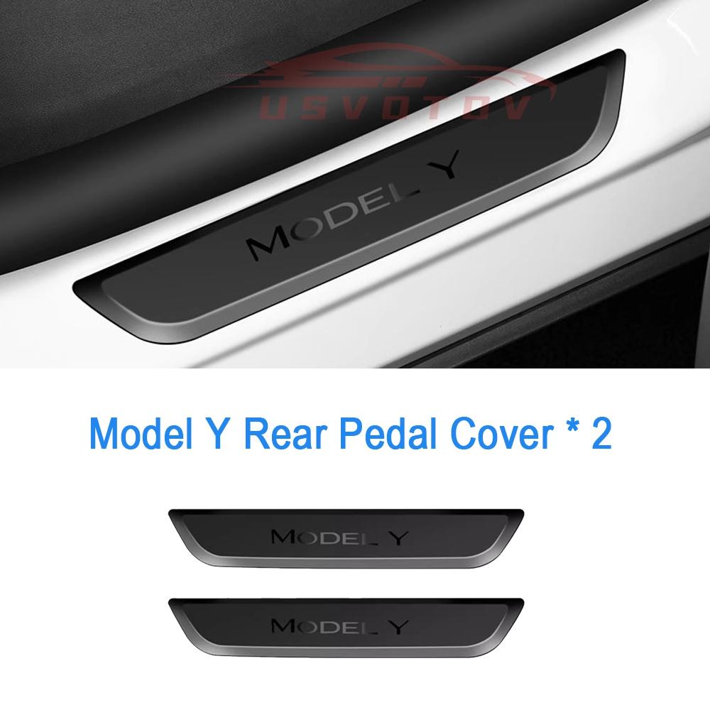 Накладка на порог задней двери для Tesla Model Y Аксессуары 2025 2025 2025 Защита от грязи Защитная накладка Декоративная пленка Приветственные педали Накладки на пороги