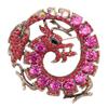 Dragon Rhinestone Brooch Retro Dragon Lapel Pin Decorative Vintage Coat Lapel Pin for Collars Scarf