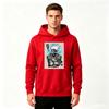 Men Casual Anime Character Print Pullover Hoodie Long Sleeve Comfort Streetwear Hooded Sweatshirt