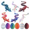 3D Printed Dragon, 3D Printed Egg, Egg With Dragon Inside, Egg Toy, 12in Full Articulated Crystal 3D Dragon For Children's Day Gift & Birt