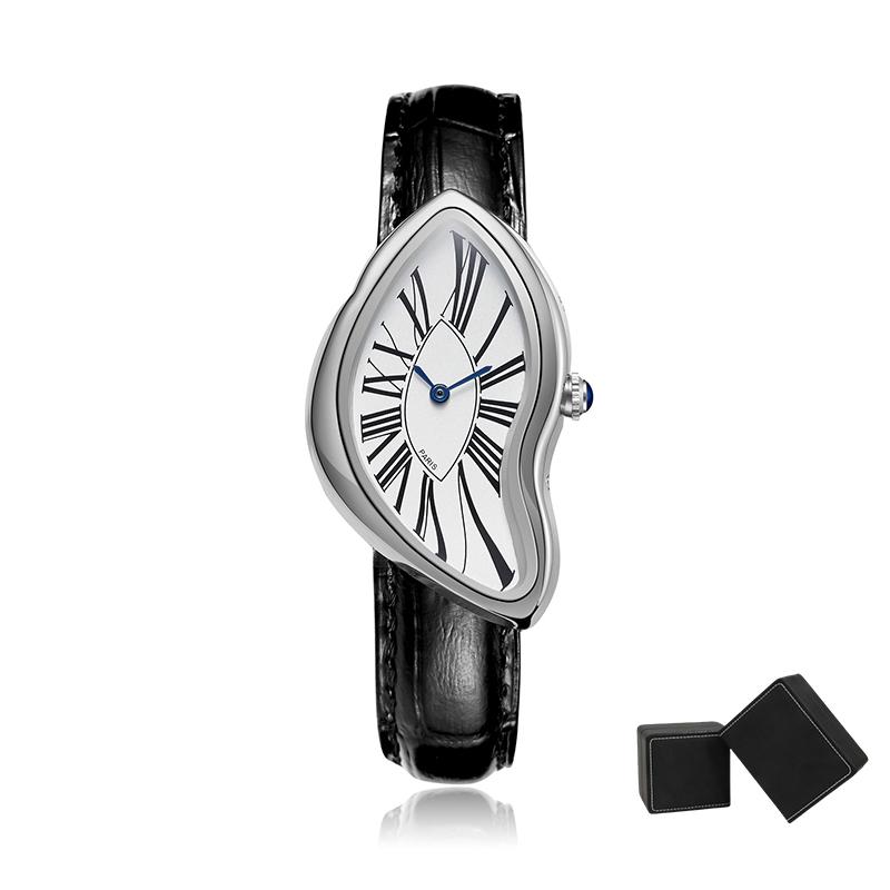 New Irregular Creative Crash Melt Twist Y2K Watch Men's Fashion Trendy Retro Advanced Ins Design Wristwatch for Men Reloj Hombre