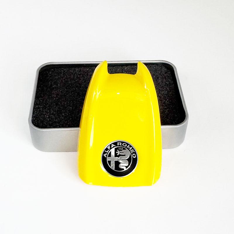 TZJHB1 Car Key Cover Replacement Key Case for Alfa Romeo Giulia Stelvio Tonale Carbon Fiber Style