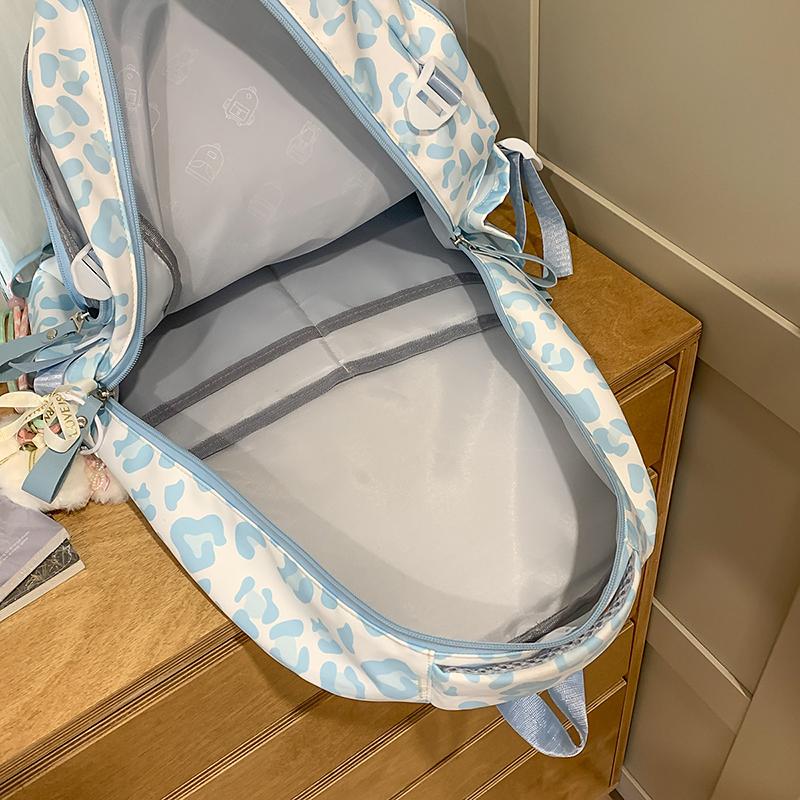 Рюкзак с леопардовым принтом для ученика средней школы, легкий школьный рюкзак, рюкзак большой вместимости для девочки