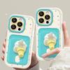 Подходит для Apple 15 Чехол для мобильного телефона iPhone 14pro Summer Ice Cream Doll Card Bag Lanyard 13 Flip Mirror