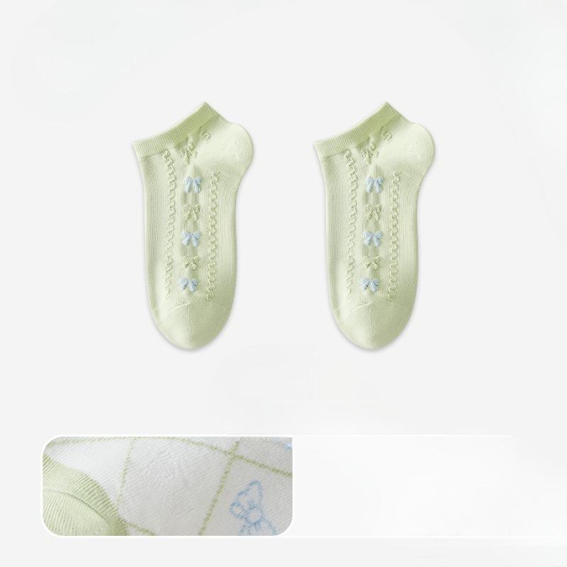 Женские летние тонкие спортивные повседневные носки из чистого хлопка, сетчатые, дышащие, не скатывающиеся, с антибактериальным эффектом и влагоотводящие, бесшовные
