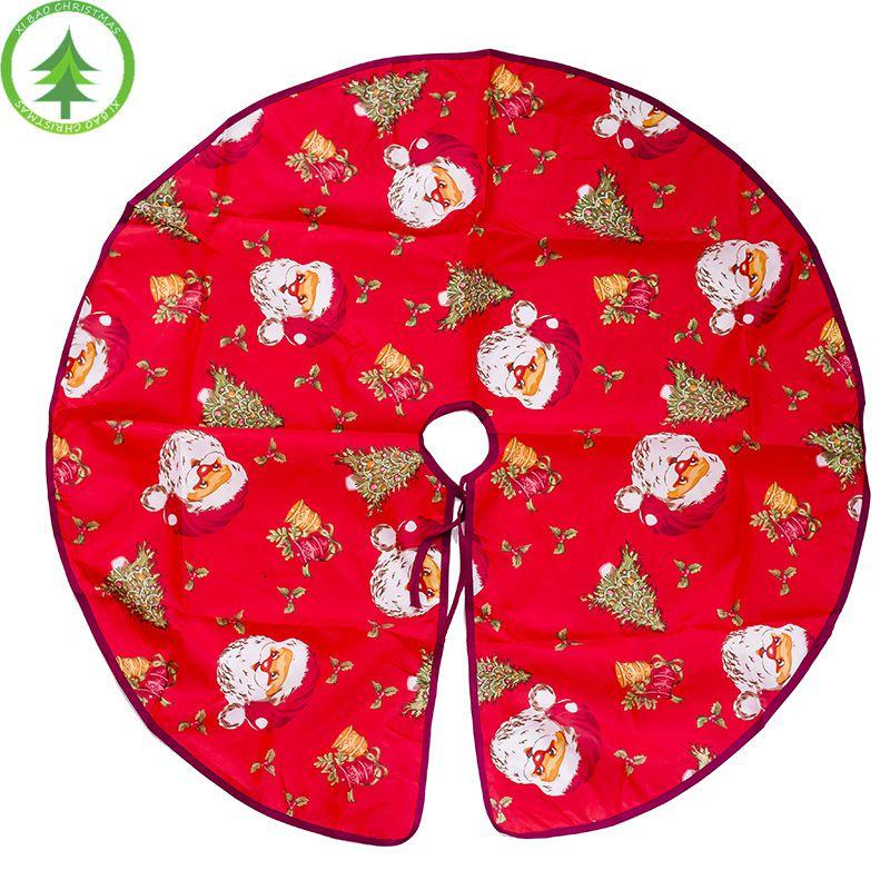 Snowman Santa Christmas Tree Skirt Decoration For Xmas Holiday Supplies Festival