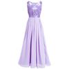 Women Ladies Embroidered Chiffon Bridesmaid Formal Dress Long Evening Prom Gown