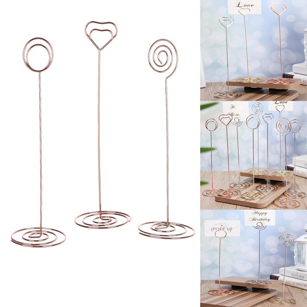 Heart Shape Wedding Supplies Paper Clamp Place Card Photos Clips Clamps Stand Table Numbers Holder