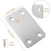 Flat Fixing Bracket, 15 Pcs Flat Corner Brackets Stainless Steel Flat Connectors (with 60 Screws)