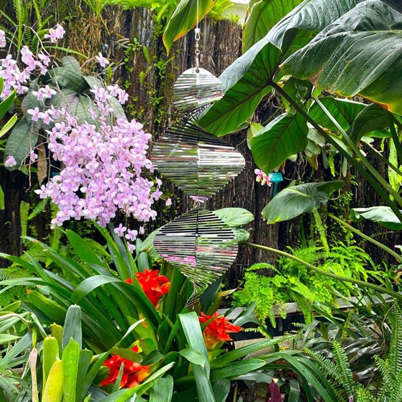 3D Metal Wind Spinner Helix Spinners Outdoor Garden Yard Hanging Decor Ornament