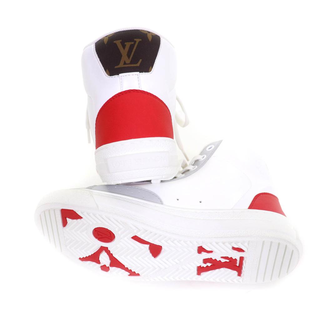Pristine LOUIS VUITTON High cut sneakers Charlie line White red leather Women 36 Used