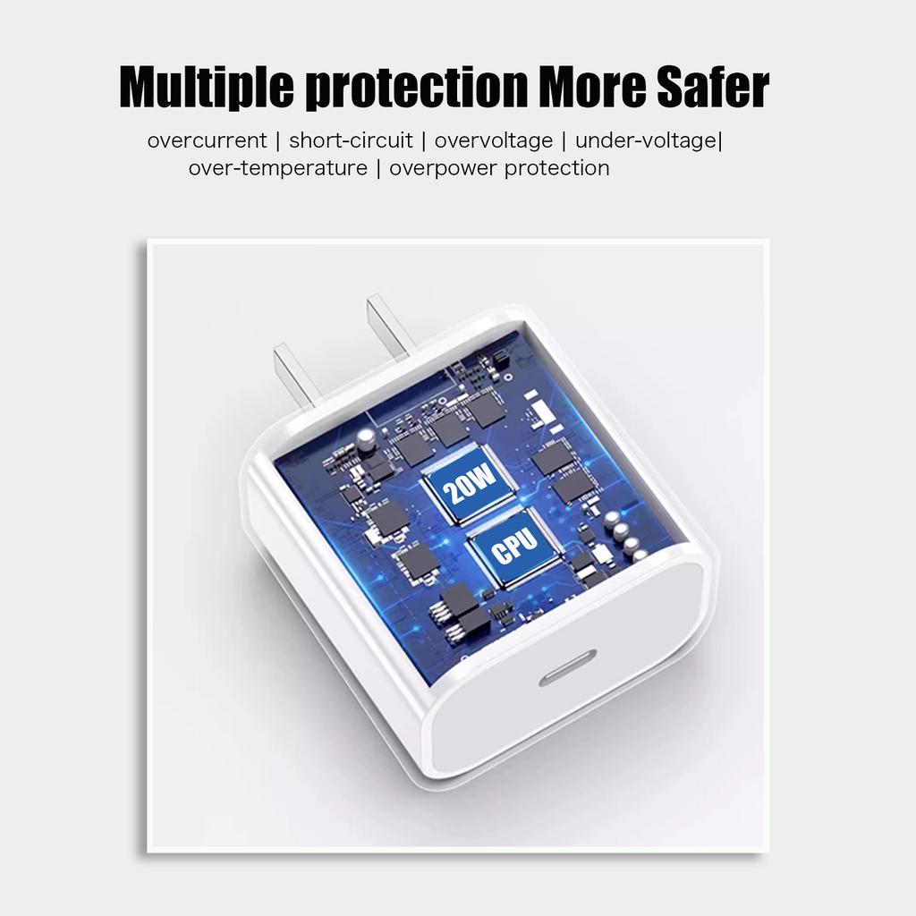 20 Вт зарядное устройство Type-C для iPhone 16 15 pro plus max usb C зарядное устройство для apple watch адаптер PD20W для ipad зарядное устройство быстрая зарядка us plug