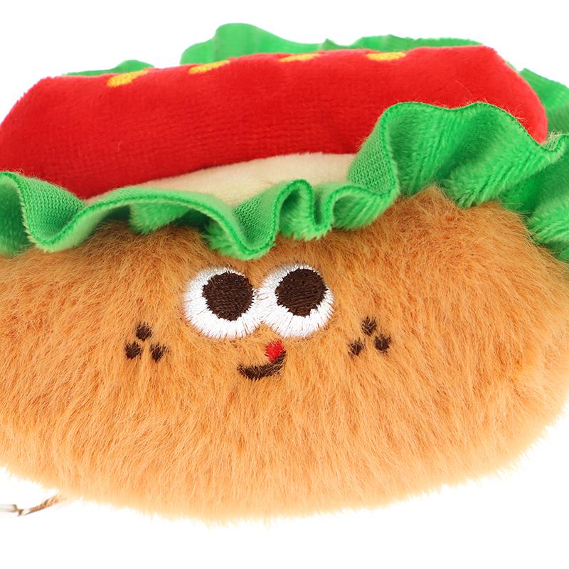 1 шт. Куриная ножка Картофель фри Милый брелок-подвеска для сумки Плюшевая кукла Гамбургер Брелок Аксессуары для школьного рюкзака Мягкие игрушки