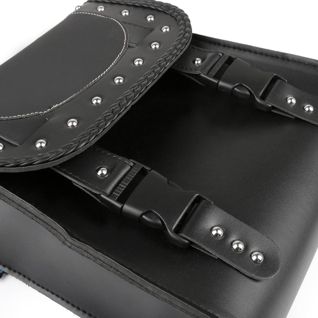 Bruce Shark Motorcycle Round Saddle Tool Waterproof PU Side Black & Saddlebag, Barrel, Bag, Bag, Bag,