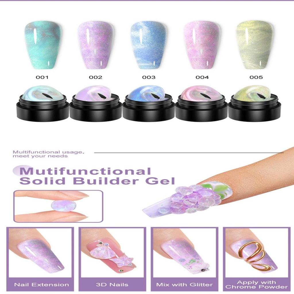 Твердый гель для ногтей - Не липкий твердый гель-конструктор для наращивания