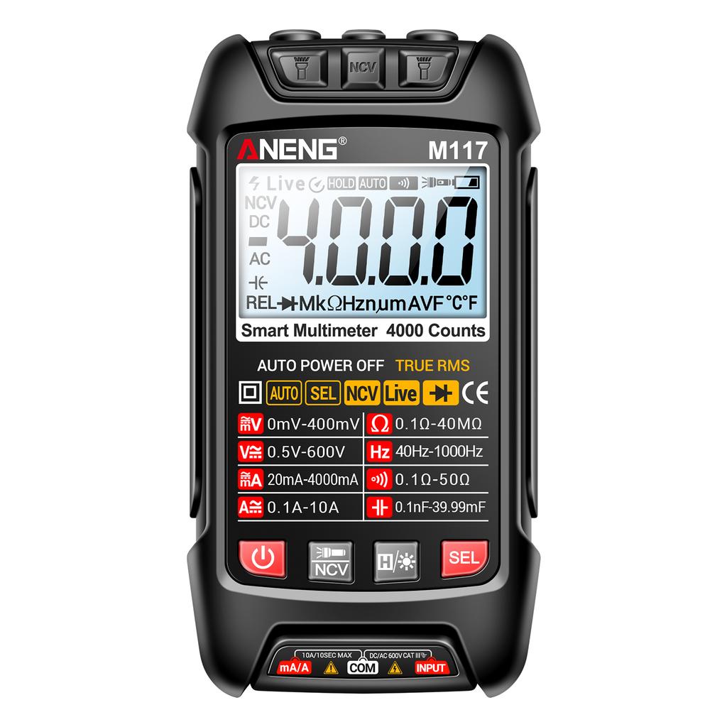 Мультиметр ANENG M117 Smart Digital 4000 Counts ACDC Voltage Current Meter Professional