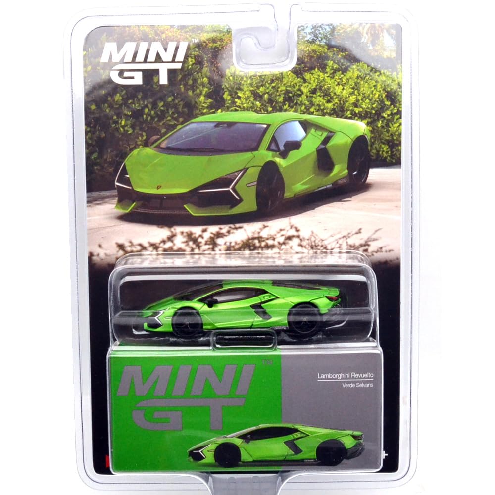 MINI GT Масштаб 1:64 MiJo TOYS - Lamborghini Revuelto (Зеленый Сельвенс) НАС. MiJo Эксклюзив MGT00789-BL