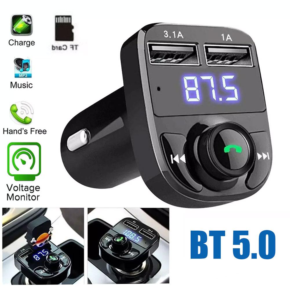 FM Transmitter Car Charger Wireless Bluetooth Hands-Free Calling Radio Receiver Mp3 Music Stereo Adapter Dual USB Port Charger