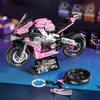 Образовательный Модель Дорожного Мотоцикла M1000 RR 42130 Строительные Блоки Творческие Технические MOC Сборные Кирпичики Розовый Настольный Подарок Идея