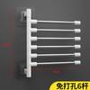 4-Arms Swivel Towel Bars Rotatable Towel Rack Hanger WithWall Mounted Storage Rack with Hooks Bathroom Swing Shower Towel Shelf