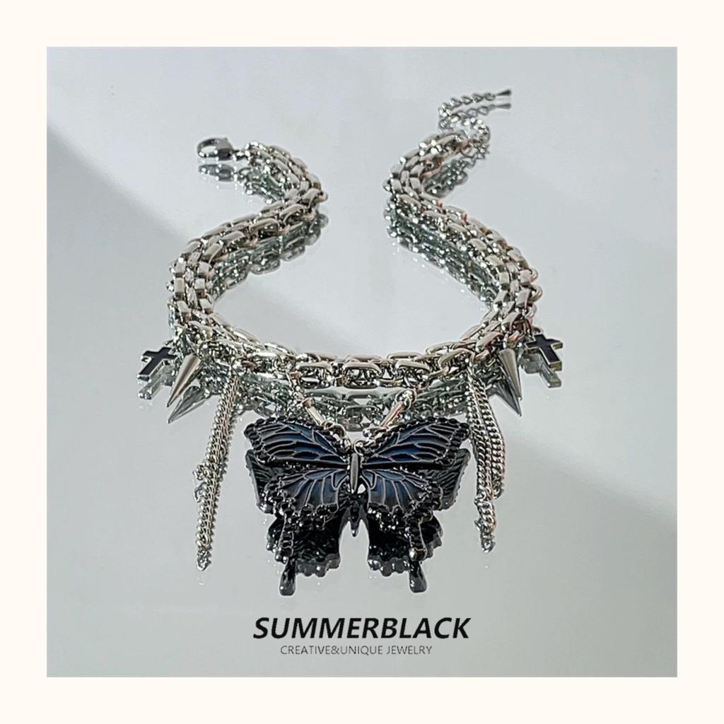 Ожерелье на ключицу «Фиолетовая бабочка» — Элегантный женский чокер с роскошным дизайном, издание 2025 года