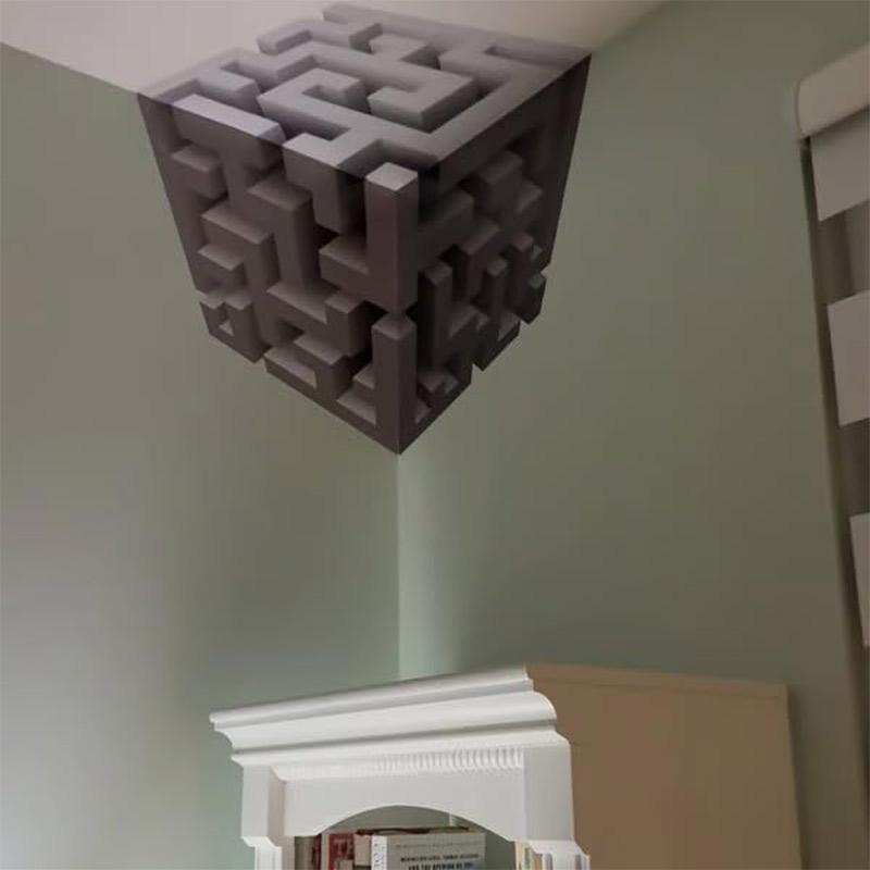 3D Three-Dimensional Optical Illusion Corner Wall Decal Large Removable Peel Stick Art Modern Home Decor For Living Room Office