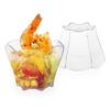 96Pcs Disposable Plastic Dessert Cups, 70ml Transparent Flower Petal Mousse Cups