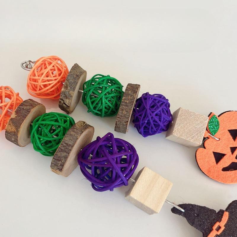 Parrot Toys, Halloween Pumpkin Decorations, Bird Toys, Hamster Toys, Teething Apple Wood, Rattan Ball Pendants, Biting Strings