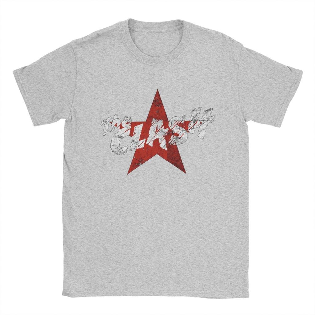 Винтажная футболка The Red Star Clash для мужчин, с круглым вырезом, 100% хлопок, футболка с коротким рукавом, идея для подарка, топы