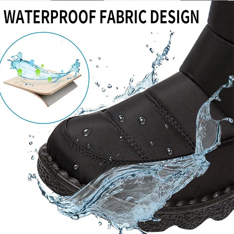 Женские ботинки Легкие зимние ботинки для зимы Женские элегантные зимние ботинки на каблуке Меховая платформа Женская зимняя обувь