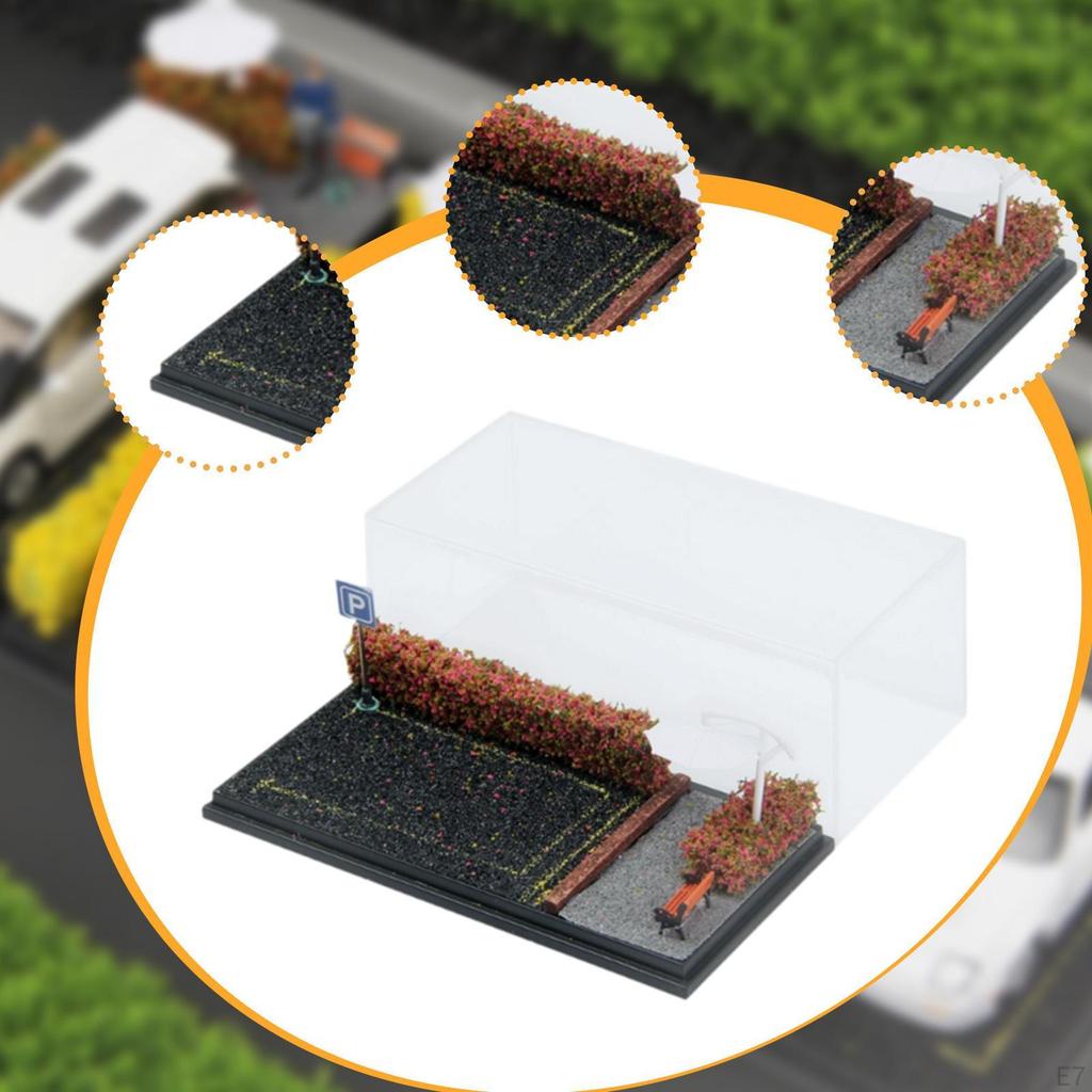 1/64 Diecast Car Display Case Parking Diorama Base